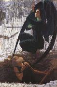 Carlos Schwabe The Grave-Digger's Death (mk19) oil
